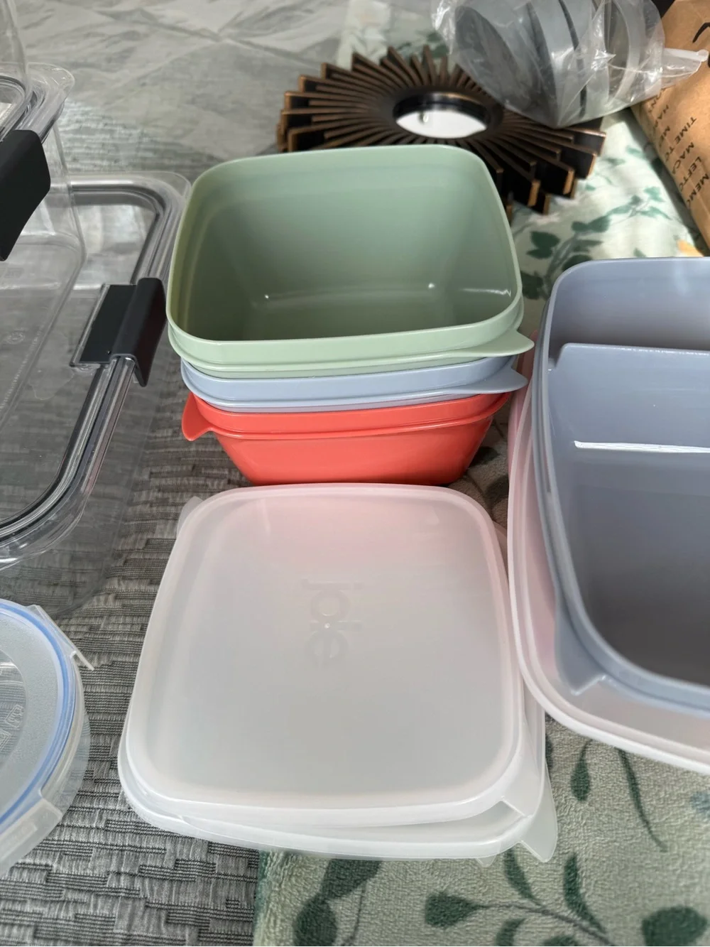 Sets of different Tupperware